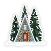 3" Cozy Cabin Vinyl Sticker