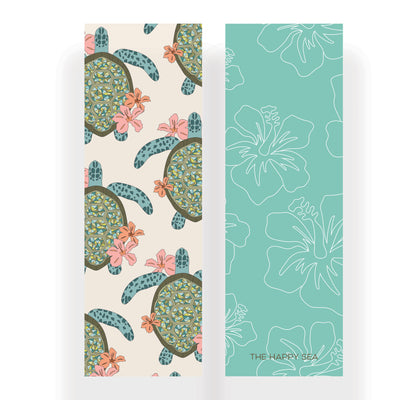 Hibiscus Turtle Double Sided Bookmark