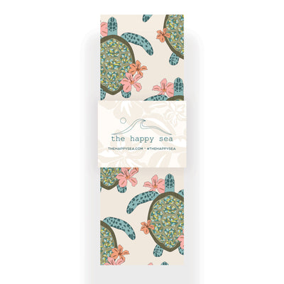 Hibiscus Turtle Double Sided Bookmark