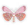 3" Pink Butterfly Vinyl Sticker