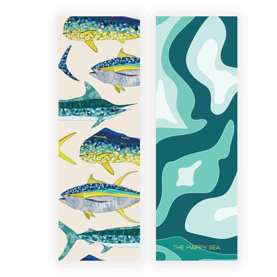 Topographic Fish Double Sided Bookmark